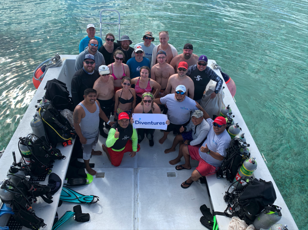 Divers on boat Cozumel