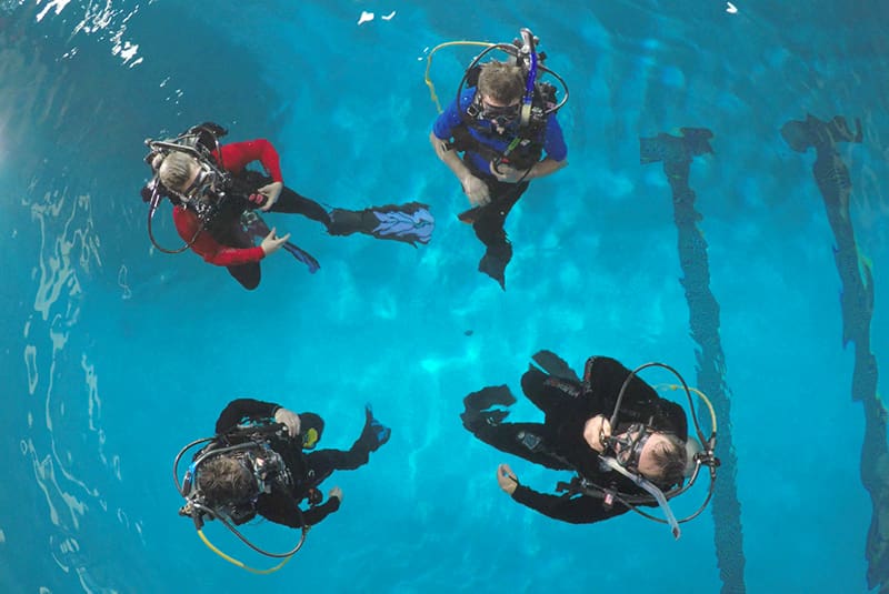 scuba-overhead private swimming lessons