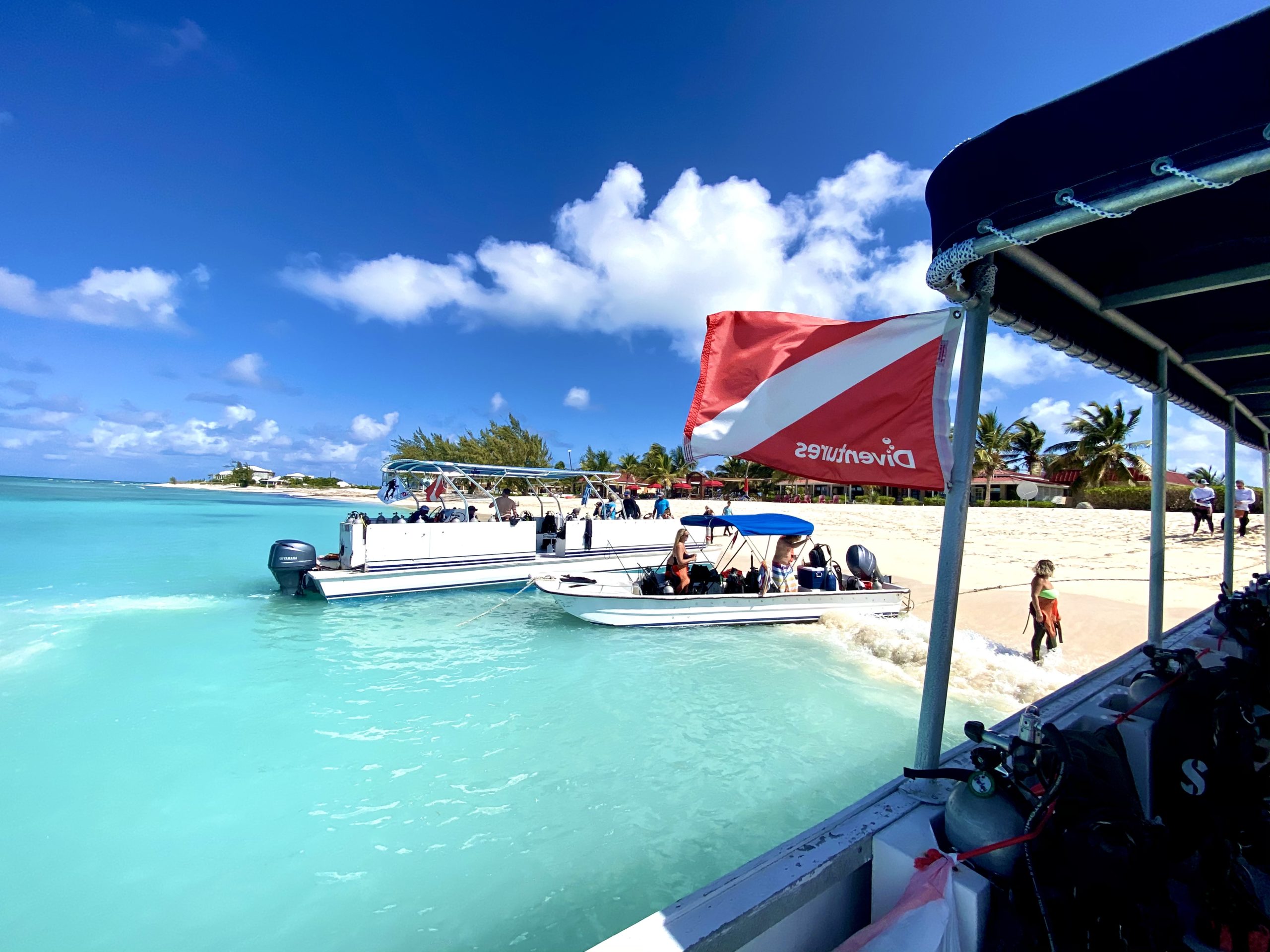 Community Impact. Diventures dive boats in Grand Turk