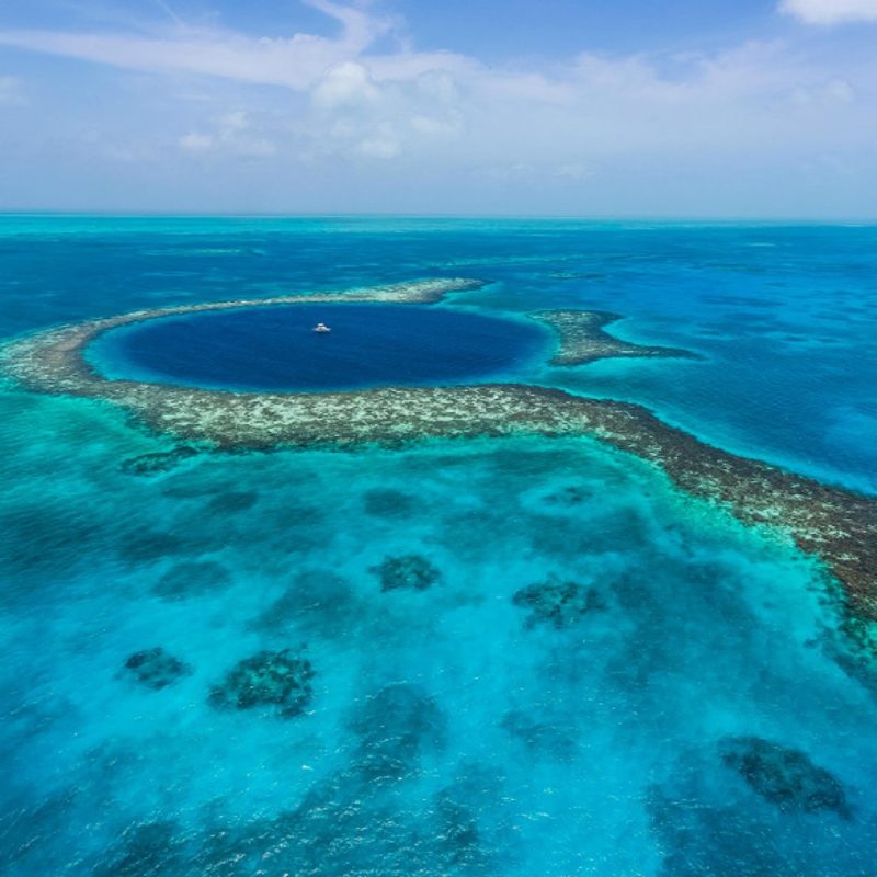 The Great Blue Hole in Belize