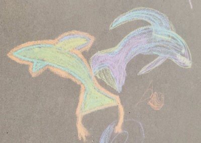 Homeschool H20 – Chalk Drawing of Whales