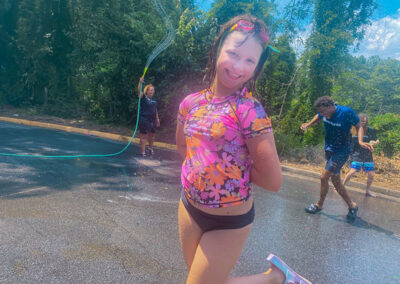 Alpharetta Girl Playing with Water