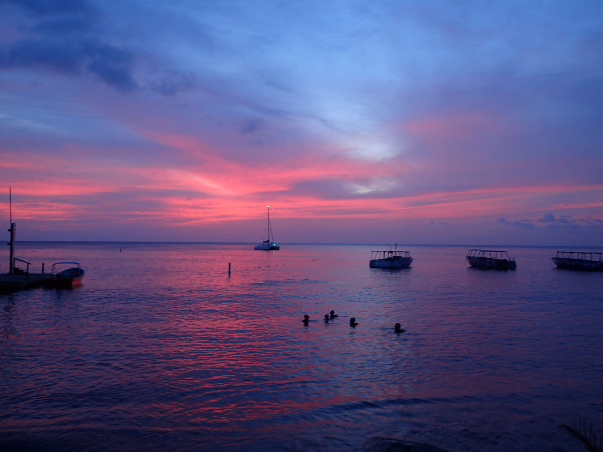 St. Lucia pink sunset