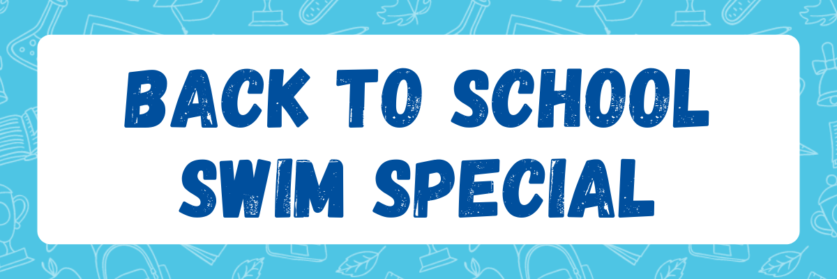 back to school swim special banner