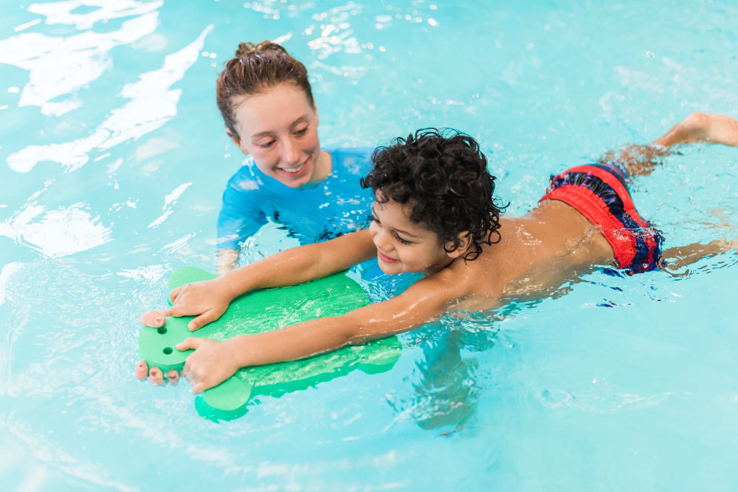 swim student and teacher