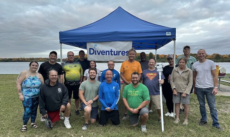 Scuba divers after a Wednesday night local dive.