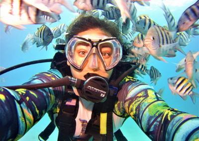 Diver with Fish